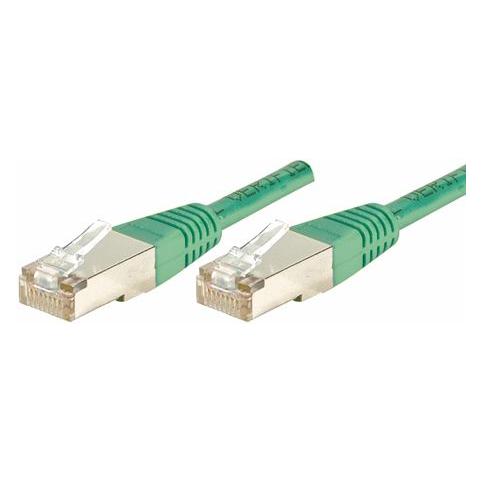 Exertis Connect Patchkabel F/UTP, CAT.6, grün, 20,0 m Patchkabel mit besonders schmalem Knickschutz (CAT6, 20 m) (853329)