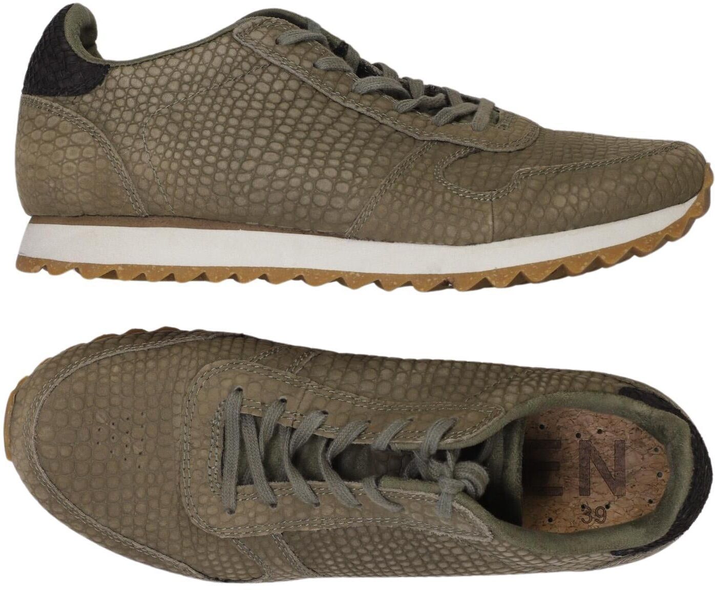 Woden Damen Sneaker, Grün, Gr. EU 39, kein / Etikett - Second Hand