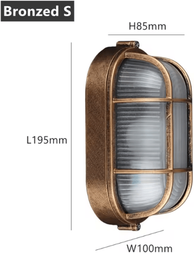 Inspire Curations Vintage Waterproof Outdoor Wall Light With E27 Base Retro Explosion Proof Porch & Ceiling Lamp bronzed S warm White 3000k