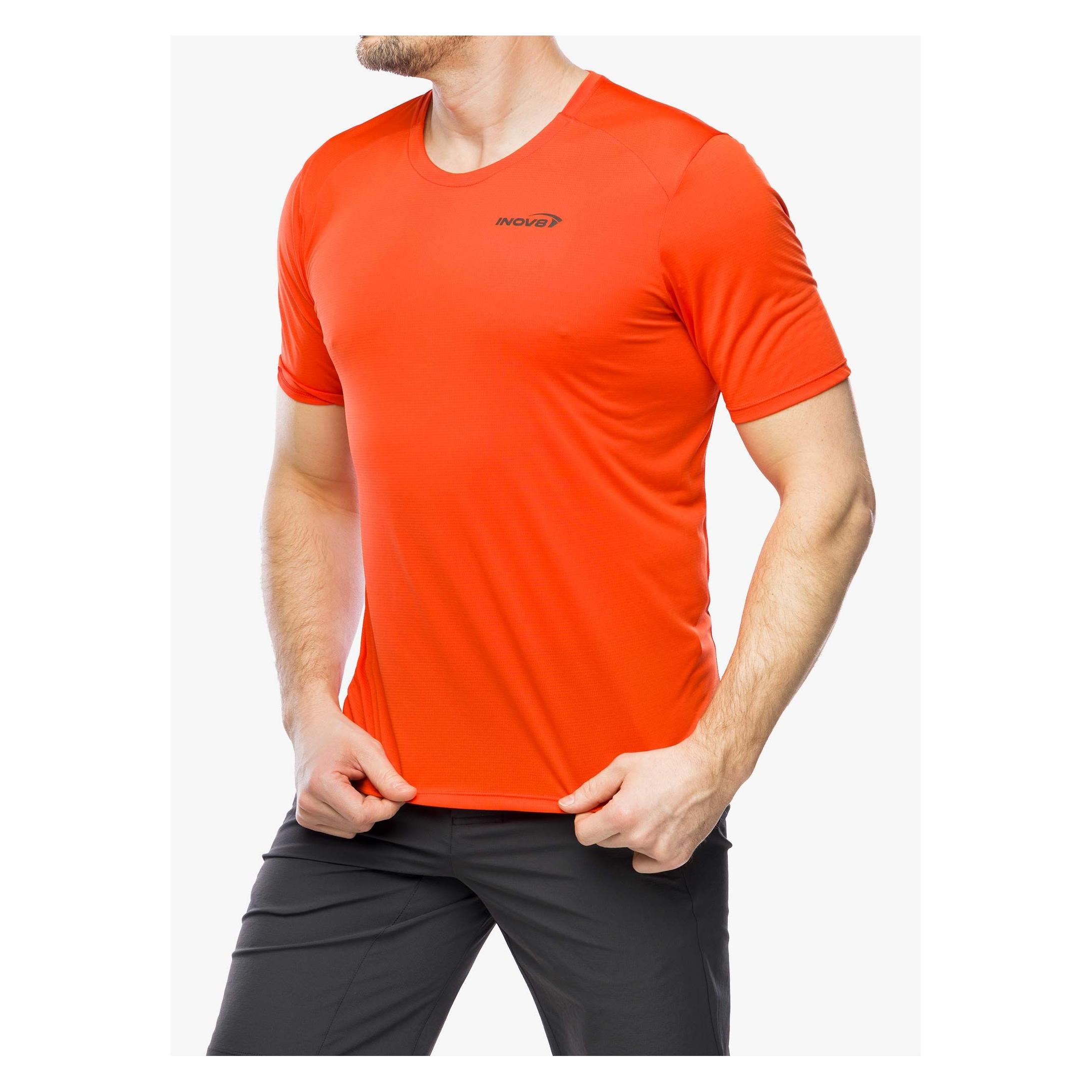 No Name Koszulka do biegania Inov-8 Performance Short Sleeve - fiery red/red rozmiar: xl (XL) (555924)