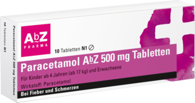 AbZ Pharma GmbH PARACETAMOL AbZ 500 mg Tabletten 10 St 01234473