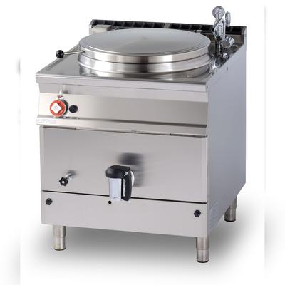 Schmorpfanne Gas indirekten Topf automatische Lademulde mit Edelstahltank 100 LT. Abmessungen 80x90 h 90 cm. Modell PI100A-98G
