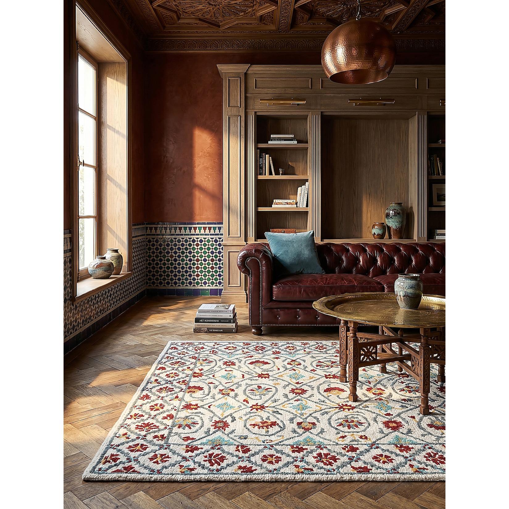 Wollteppich Orient Rot-Blau 120 x 170 cm - SOAR Kadima Design