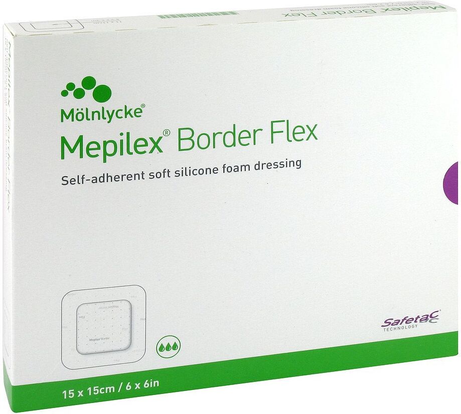 Mepilex Border Flex Schaumverb.haftend 15x15 cm