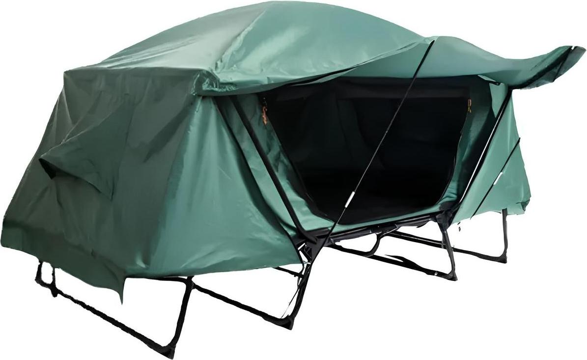 RESTEQ Faltbett-Zelt mit Vordach einzeln 210x80x120 cm