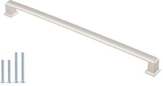 Kingsman Hardware Contemporary Modern Series Brushed Nickel Solid Zinc Alloy Cabinet Pull Handle Pack of 10 - Silver