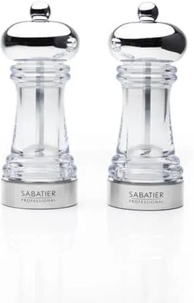 Sabatier Professional Chartres 15cm Chrome Salt & Pepper Mill Set