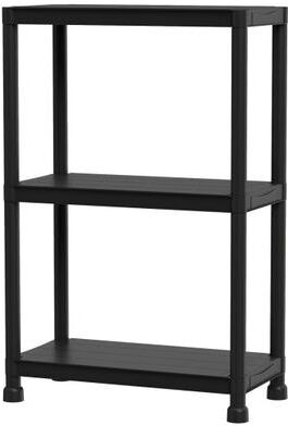 Costway 3-Tier Heavy-Duty Plastic Storage Shelves Freestanding Garage Shelving Unit