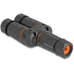 DeLOCK Kabelverbinder Y-Adapter RJ45 Buchse zu 2 x RJ45 Buchse Cat.6 IP68 staub- und wasserdicht Outdoor