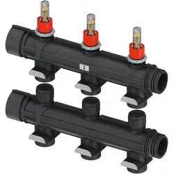 Tece floor Industrie-Heizkreisverteiler VL/RL-Set, 3 HK, mit Universalanschluss, 77390117 77390117