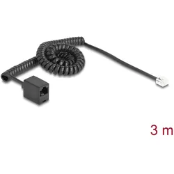 DELOCK Telefonkabel/Spiralkabel RJ11 St. zu RJ45 Bu. 3m