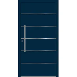 SCHÜCO ADS 75.SI Haustür Aluminium "LINOLA" Stahlblau RAL 5011 innen öffnend DIN links