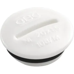 Niko Züblin 701-84000 Spritzwassergeschützter M20 Blindstopfen, white 70184000