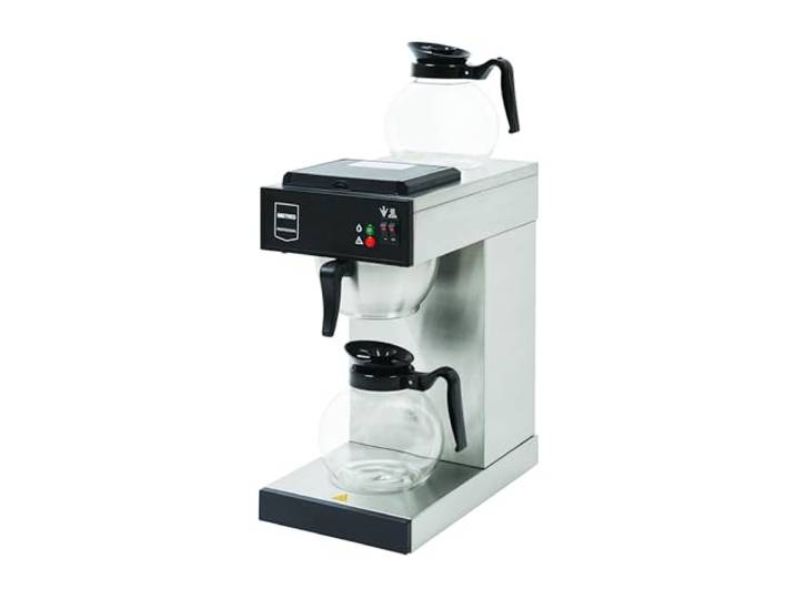 METRO Professional Filter-Kaffeemaschine mit Glaskanne GCG2001, Edelstahl, 2000 W, 1,8 L, inkl. 100 Papierfilter und 2 Glaskannen mit Reset-Knopf und Tassenwarmhalteplatte mit separater Steuerung