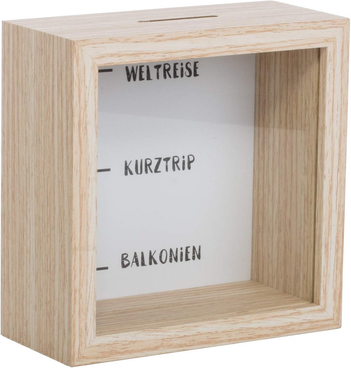 Houten Spaarpot Fotolijst met Kijkvenster voor Mooie Spaardoelen