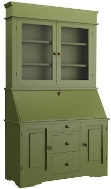 Casa Florentina San Marino Secretary Desk with Hutch - Saturate Sage Green - Ballard Designs