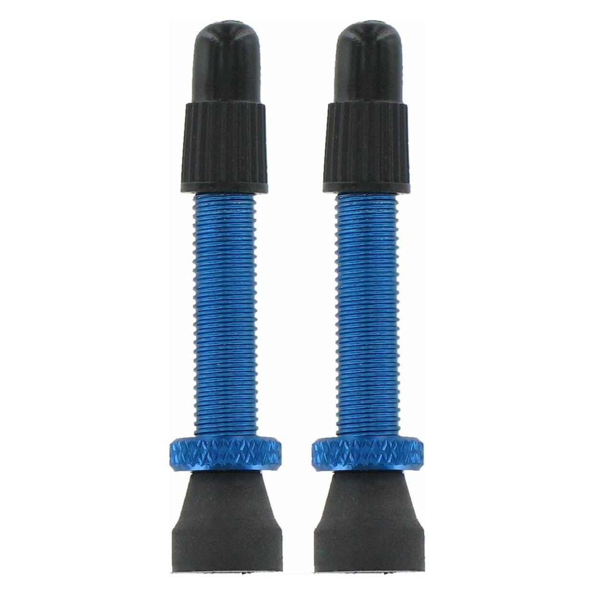 VAR Tubeless Ventil Al Bl 35mm 2-St Blau, Paar (VARP44503)