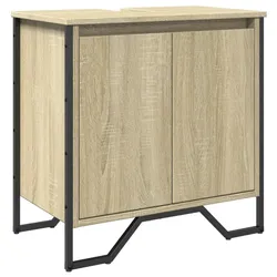 Helloshop26 - Moderner Waschtischunterschrank preisgünstig 60 x 35 x 60 cm platzsparend aus Sonoma-Eichenholz-Verbundwerkstoff 02_0049569