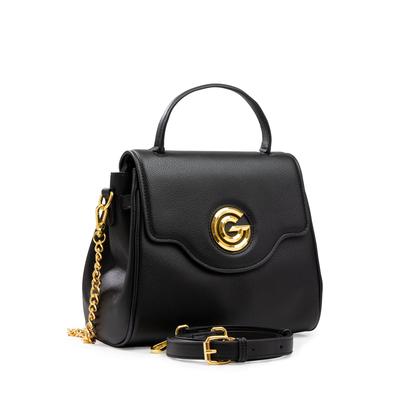 Handtasche "VITTORIA", Damen, Gr. B/H/T: 26cm x 21,5cm x 15,3cm, schwarz, Lederimitat, GABRIELLA G BY GABRIELLA GUCCI, Taschen Handtasche, Damen Umhängetasche, Handtasche, Tragetasche mit Logoverzierung