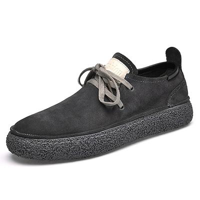 Freizeitschuhe für Herren aus Wildleder mit umweltfreundlicher Jutesohle – stilvoller brauner Derby für Komfort im Alltag
