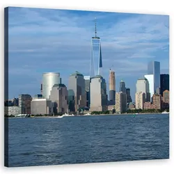 WANDBILD städte und architektur blau