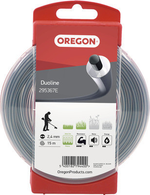 OREGON Duoline trimmerdraad, 2,4 mm x 15 meter