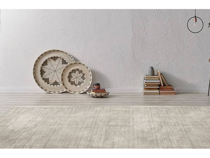 Teppich PADIRO Bridget 125 , beige (creme), B:200cm H:10mm L:290cm, Viskose, Teppiche, Teppich, Kurzflor, Hoch-Tief-Struktur mit Vintage Look
