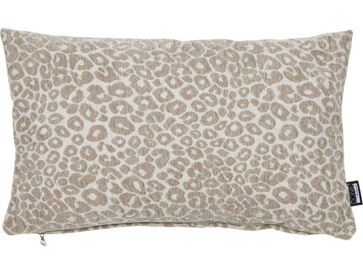 Dekokissen DONE. LEO , beige (silber), B:30cm L:50cm, Polyester, Dekokissen_Sitzkissen_Kissenhüllen, Dekokissen, Jacquardgewebt