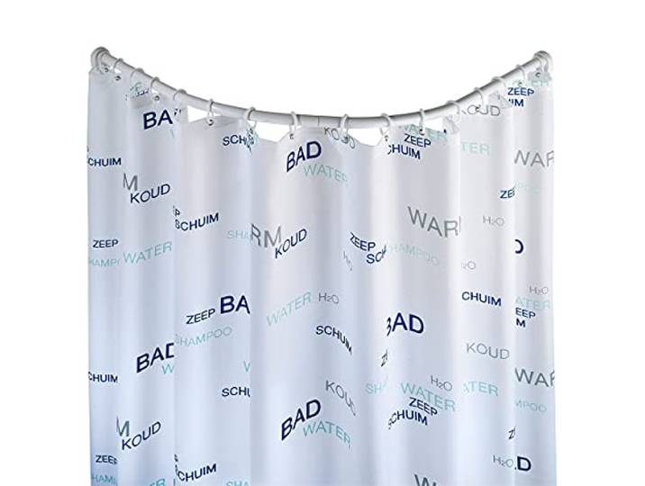 WENKO Barre de Douche Ronde Blanche Variable Blanc