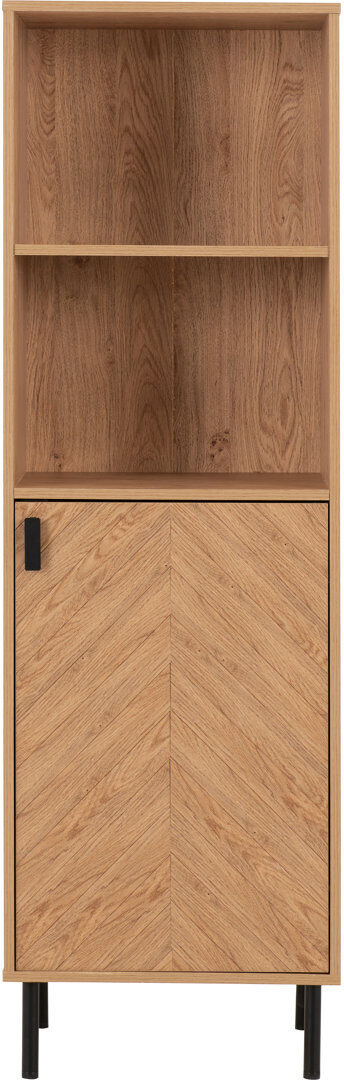 17 Stories Nathainel Metal 1 - Door Standard Accent Cabinet Black 160cm H X 50cm W X 40cm D