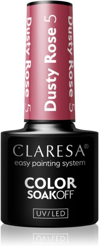 Claresa SoakOff UV/LED Color Dusty Rose gel nail polish shade 5 5 g