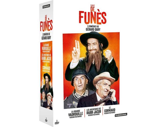Louis de Funès - 3 comédies de Gérard Oury : La Grande vadrouille + Les Aventures de Rabbi Jacob + Le Corniaud