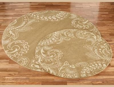Oriental Weavers-Sphinx / Excl "Kamaria Round Rug Golden Bronze, 5'3"" Round, Golden Bronze"