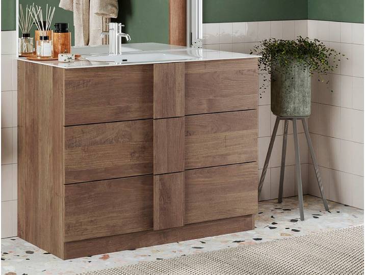 Waschtisch Jupiter stehend 101cm Braun