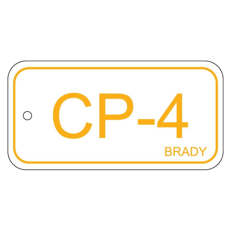 Brady B-7527, Polypropylen Schild, Energy Source Tag - Control Panel, 75 x 38mm, Gelb auf Weiss, Be (ENERGY TAG-CP-4-75X38MM-PP/25)
