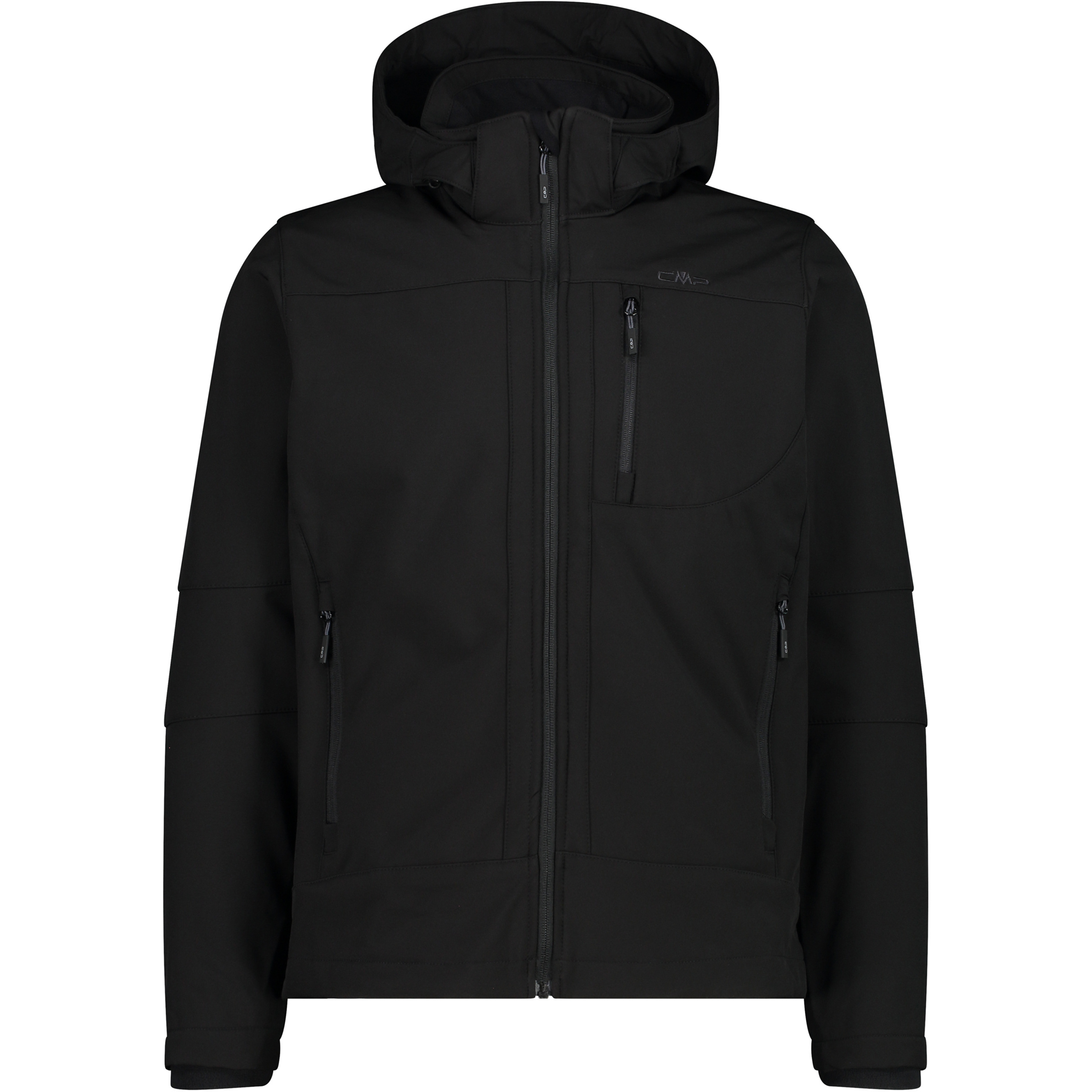 CMP Zip Softshell Herren Softshelljacke schwarz Größe S Trekking Wasserabweisend Wasserabweisend