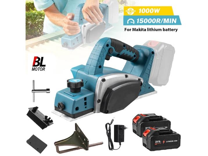 Makita – raboteuse électrique sans balais, 15000 tr/min, raboteuse électrique sans fil, bricolage de meubles, outils de coupe du bois pour batterie