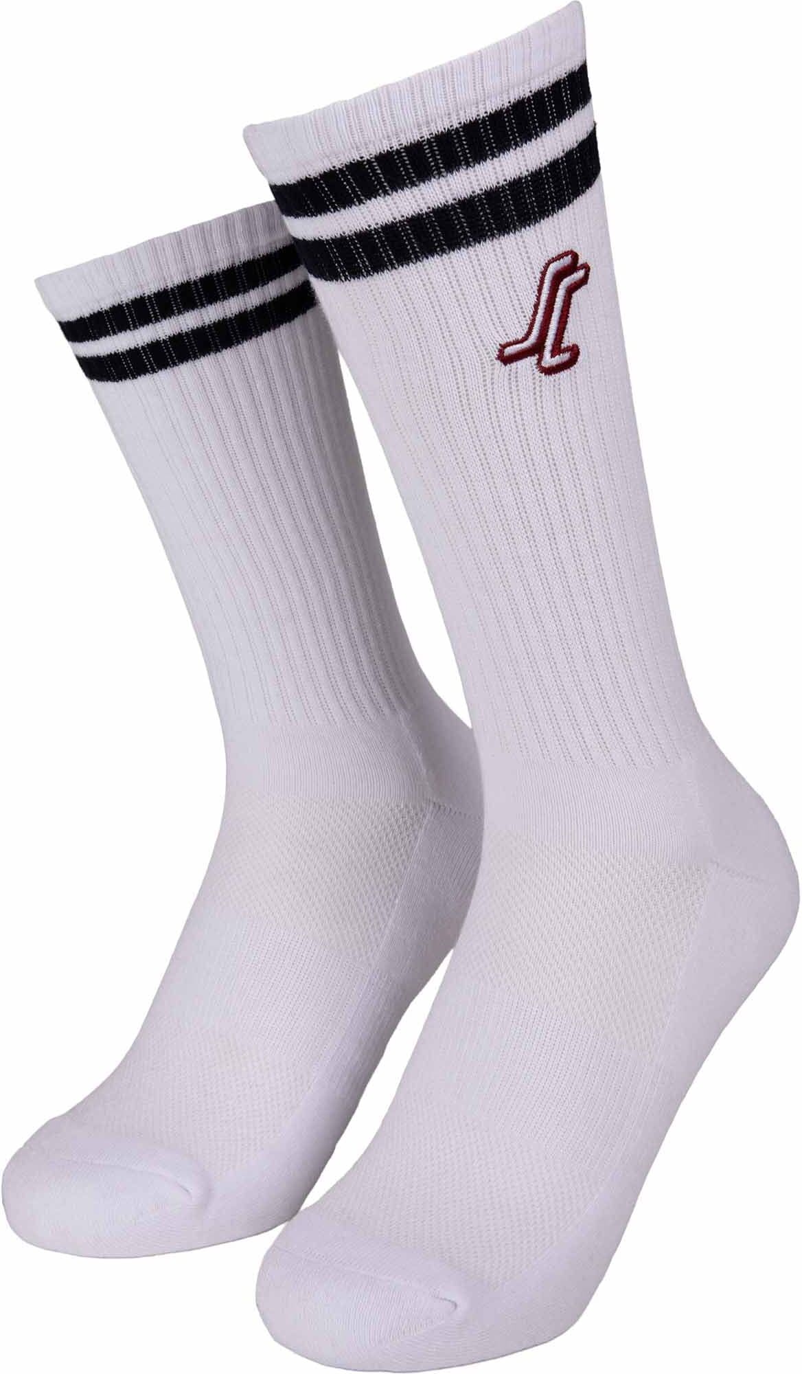 Sportsocken SANTA CRUZ "LOCO DOT T-SHIRT", Herren, Gr. 42, weiß, Obermaterial: 80% Baumwolle, 17% Polyester, 3% Elasthan, Socken Sportsocken, für sportive Aktivitäten, sportlicher Stil