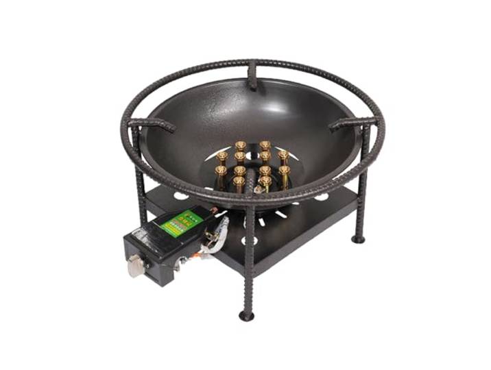 Gaskocher, Tragbarer Niederdruck-Propangaskocher, Gaskocher Camping mit Elektronischer Zündung, Ideal Zum Kochen Im Freien, Wok-Gerichten und Als Tischbrenner(50cm)