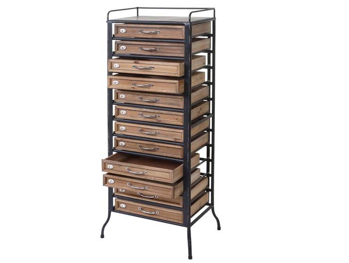 APOTHEKER-SCHRANK Braun, Schwarz