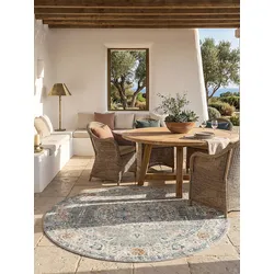 Outdoor-Teppich Niederflor Grau 120x120 cm - LIMMAT   Kadima Design