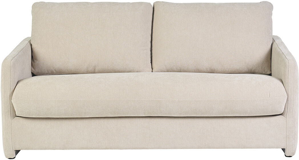 Miliboo 2-Sitzer-Sofa aus strukturierter Samtoptik-Beige PAULIN