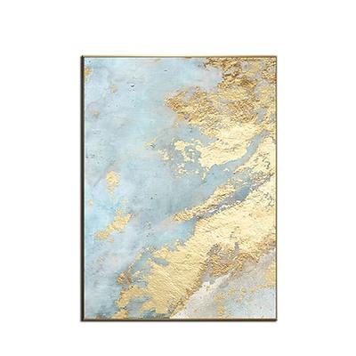 Ölgemälde 100 % Handarbeit, handgemalte Wandkunst auf Leinwand, abstrakt, modern, golden, blau, Marmor, Textur, Heimdekoration, Dekoration, gerollte Leinwand, kein Rahmen, ungedehnt