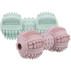 3x Trixie Hantel mit Noppen 9cm, Hundespielzeug