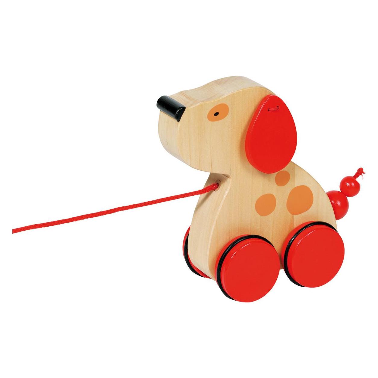 Goki Hölzerne Pull Tier Hund (4013594549424)