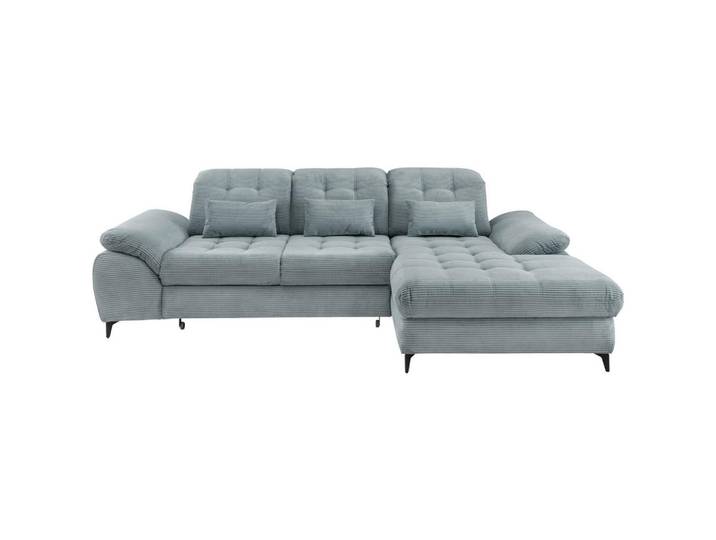 Eckschlafsofa, Hellblau, 273x189 cm, Textil, 4-Sitzer & Bettkasten, Livetastic