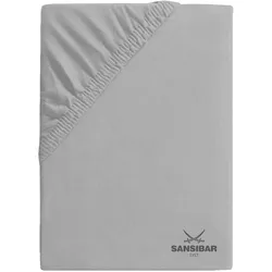 Spannbettlaken SANSIBAR Jersey (BL 180x200 cm) - grau - BL 180x200 cm