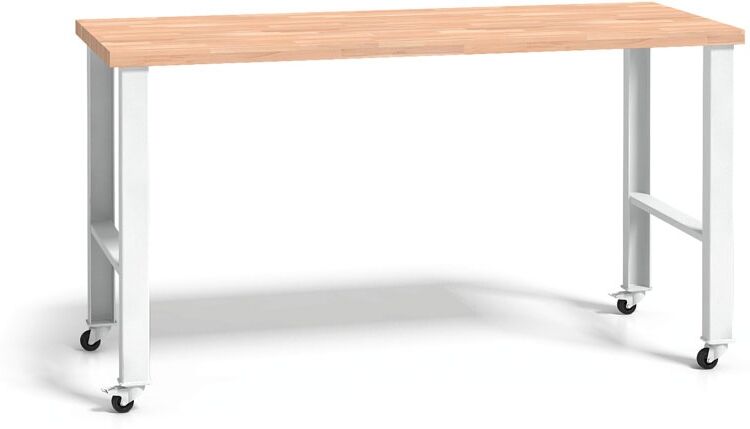 B2B Partner Werkstatttisch G3 mit Holzarbeitstischplatte - mit Rollen, 1700 mm