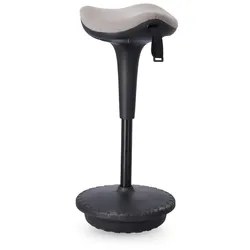Bürohocker Caleb höhenverstellbar, Stoffbezug, modern, beige, gepolstert, Bizzotto