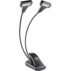 K&M Notenpultleuchte Double4 LED T-Model FlexLight 12273, Notenständer, Schwarz